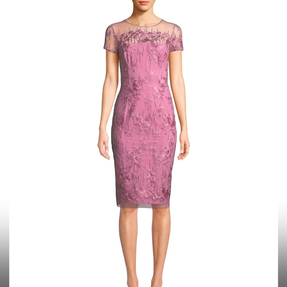 Dusty Pink David Meister Pencil Dress